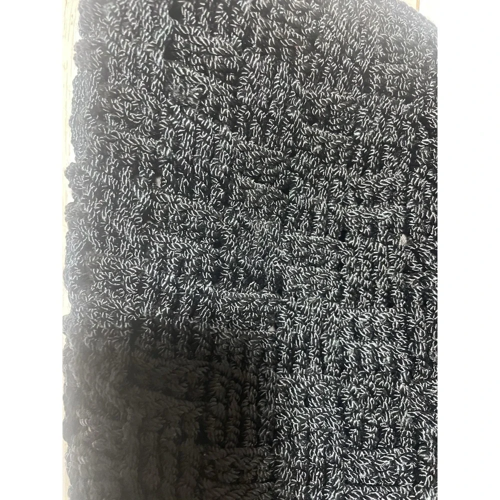 The Sak Crocheted Large Shoulder Bag black